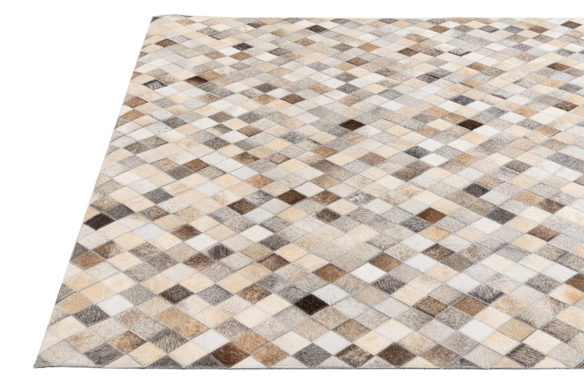 4' x 6' 1 Cowhide Stocks Rug
