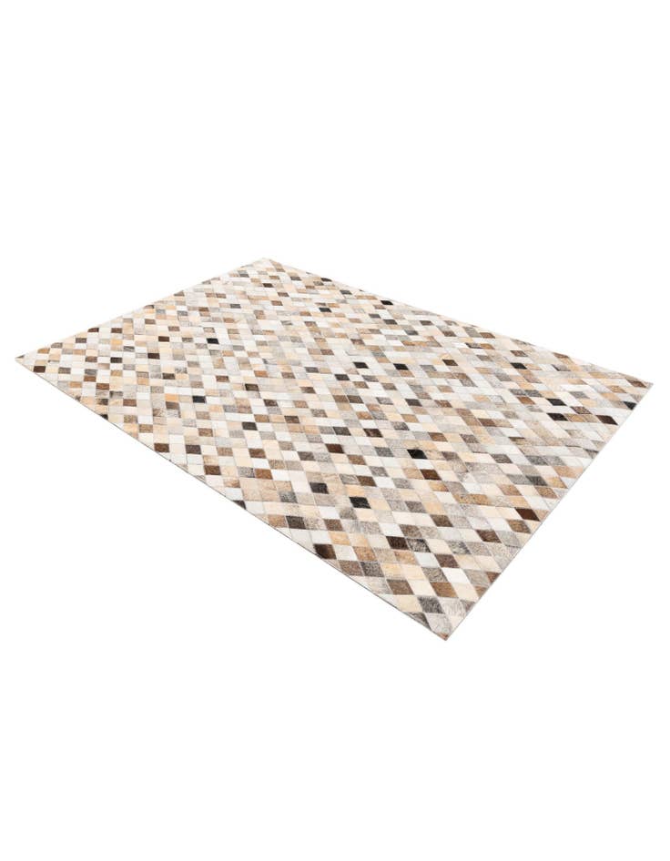 Detail image of 4' 1 x 5' 11 Cowhide Stocks Rug