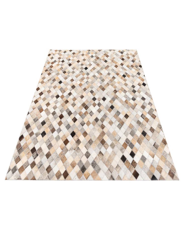 Detail image of 4' 1 x 5' 11 Cowhide Stocks Rug