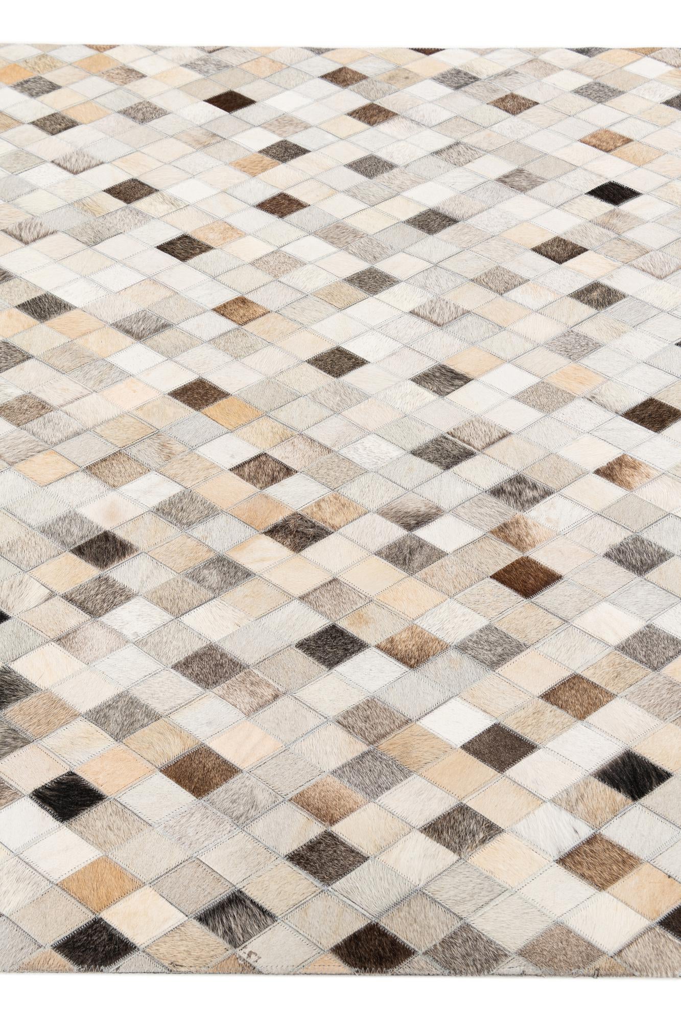 4' 1 x 6' Cowhide Stocks Rug