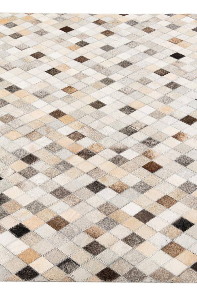 Detail image of 4' 1 x 6' Cowhide Stocks Rug