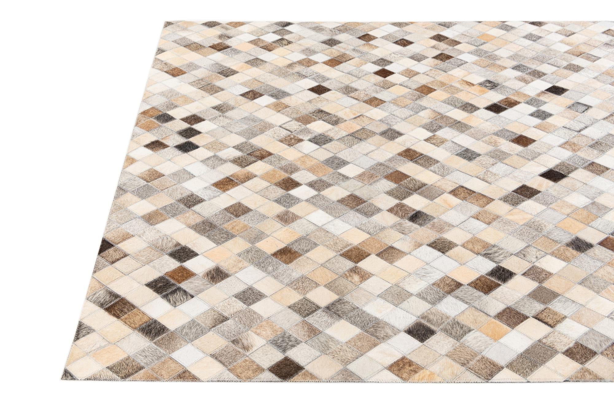 4' x 6' 1 Cowhide Stocks Rug
