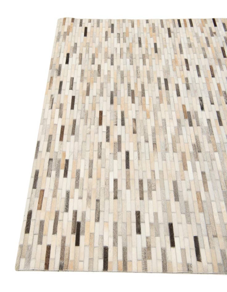 Detail image of 3' 11 x 5' 10 Cowhide Stocks Rug