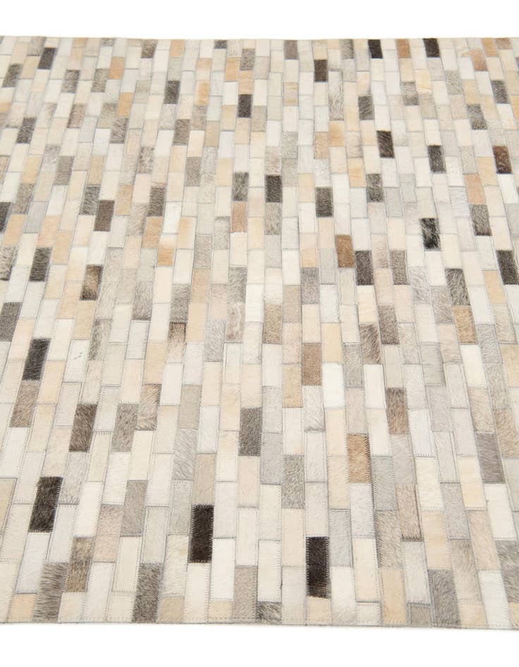 Detail image of 3' 11 x 5' 10 Cowhide Stocks Rug