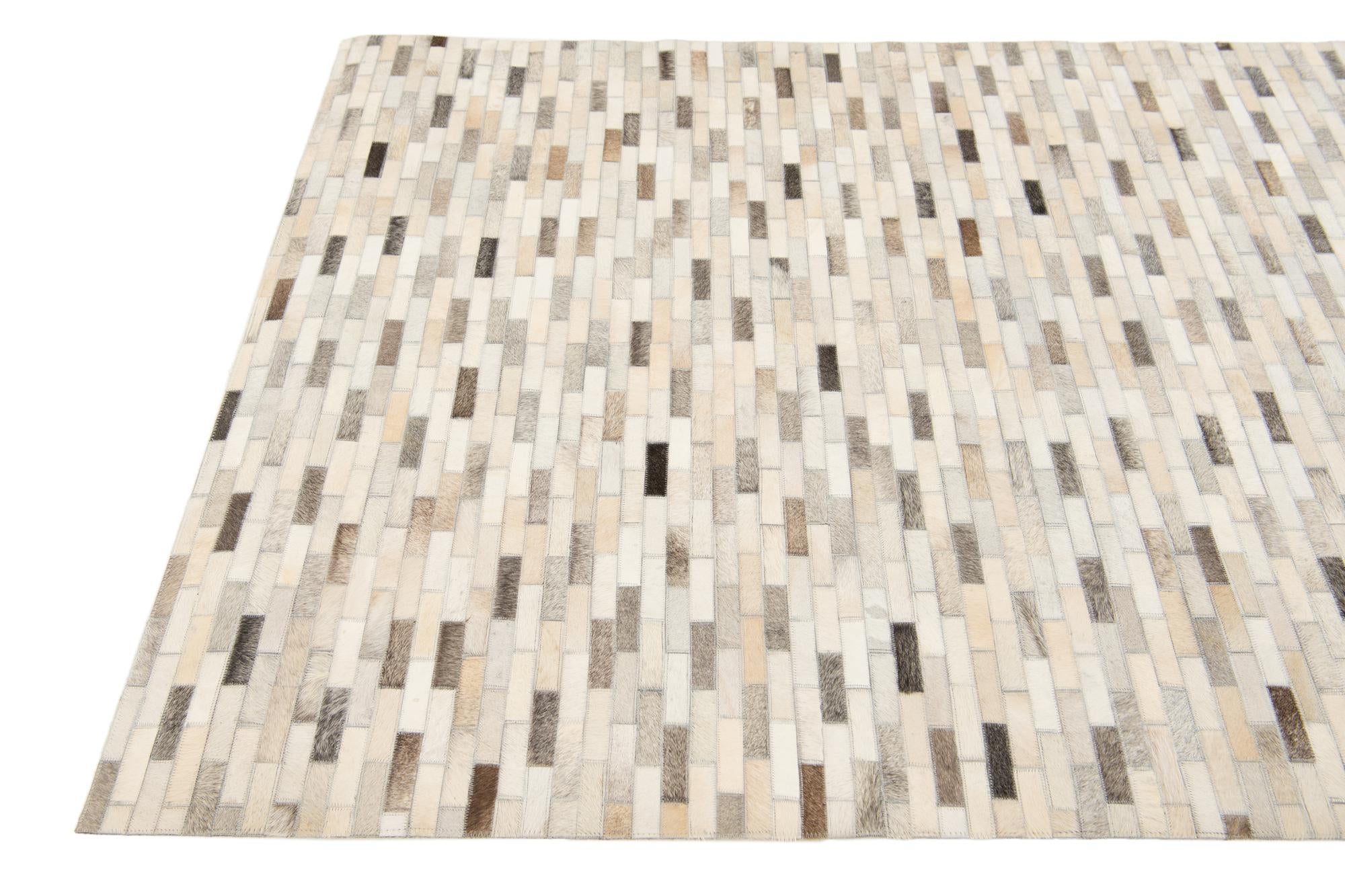 4' x 5' 11 Cowhide Stocks Rug