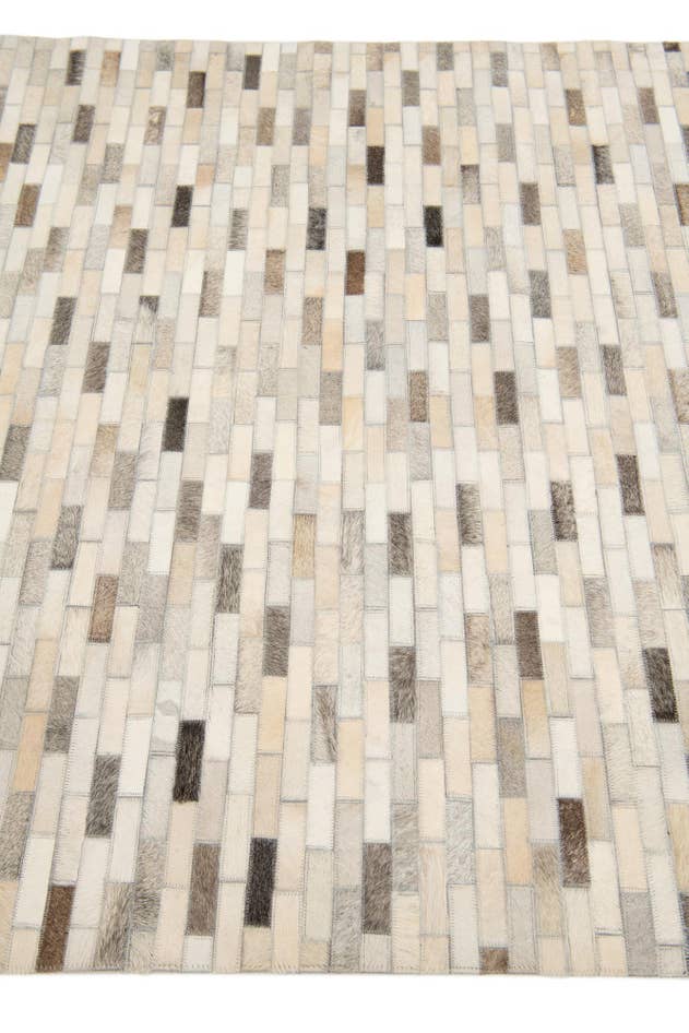 Detail image of 4' x 5' 11 Cowhide Stocks Rug