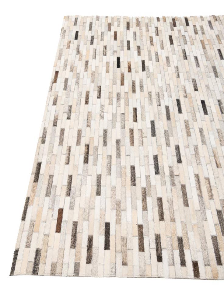 Detail image of 4' x 5' 11 Cowhide Stocks Rug