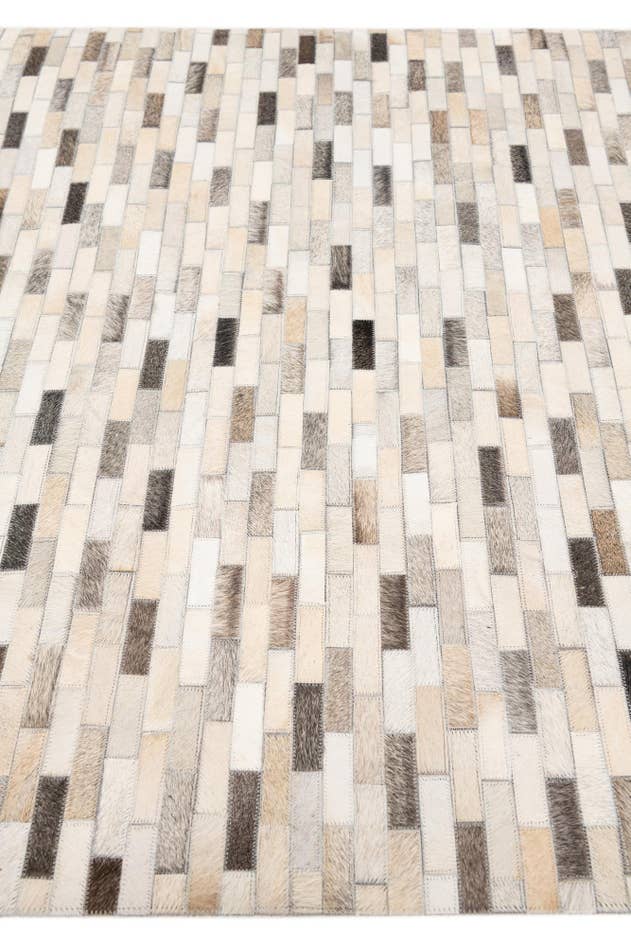 Detail image of 4' x 5' 11 Cowhide Stocks Rug