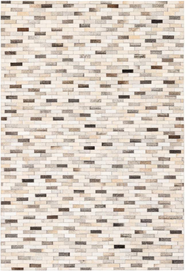 Detail image of 4' x 5' 11 Cowhide Stocks Rug