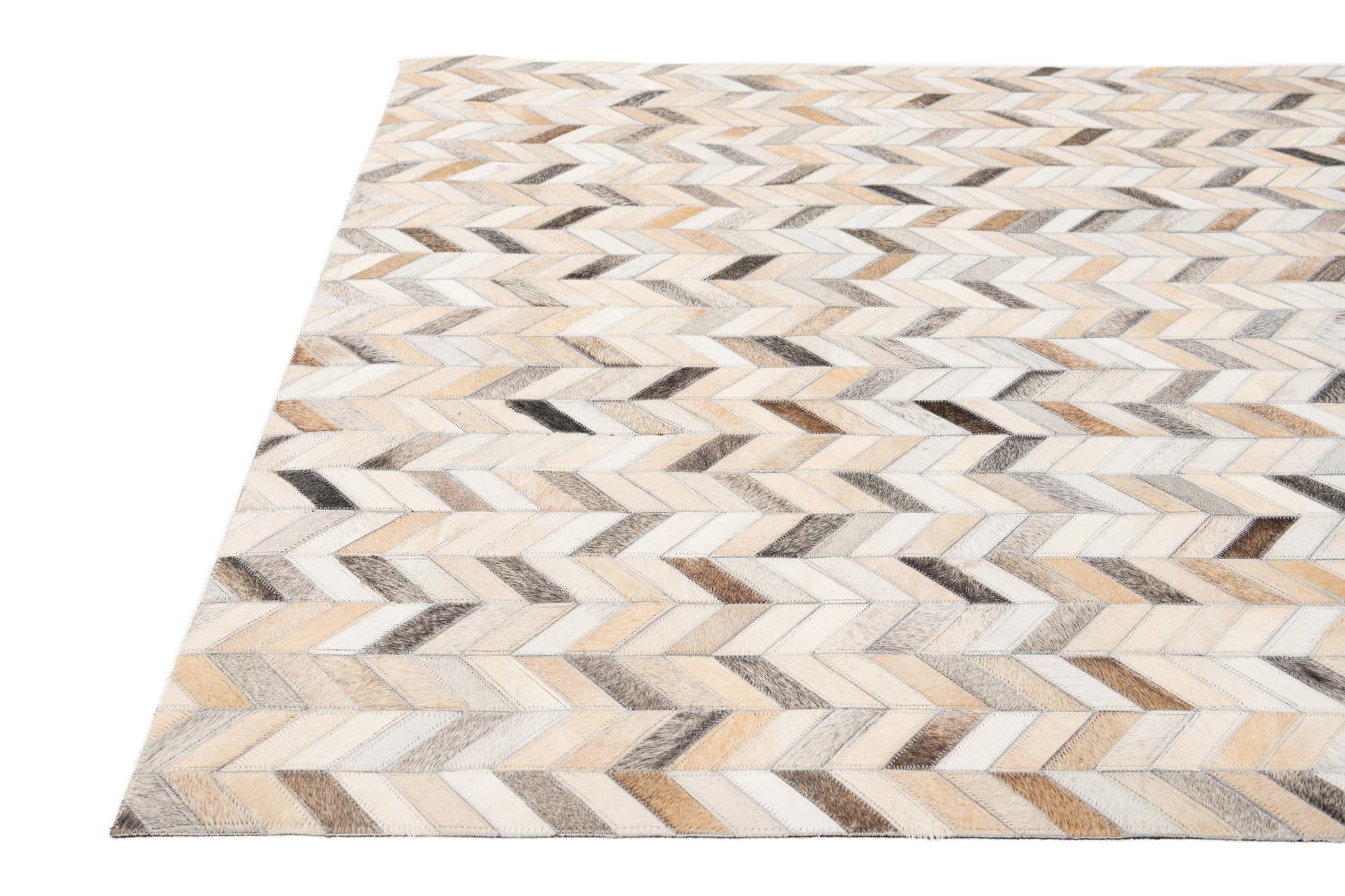 4' x 6' Cowhide Stocks Rug