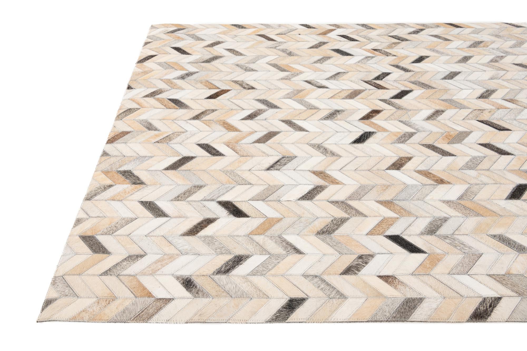 4' x 6' 1 Cowhide Stocks Rug