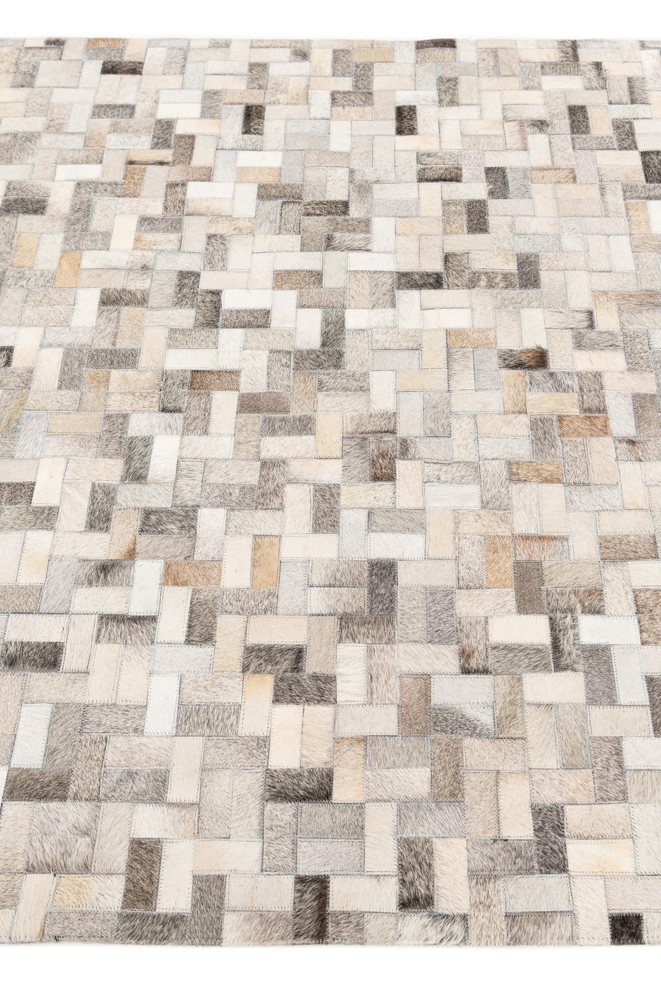 4' 1 x 5' 10 Cowhide Stocks Rug