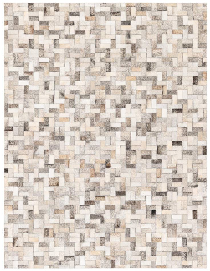 Detail image of 4' 1 x 5' 10 Cowhide Stocks Rug