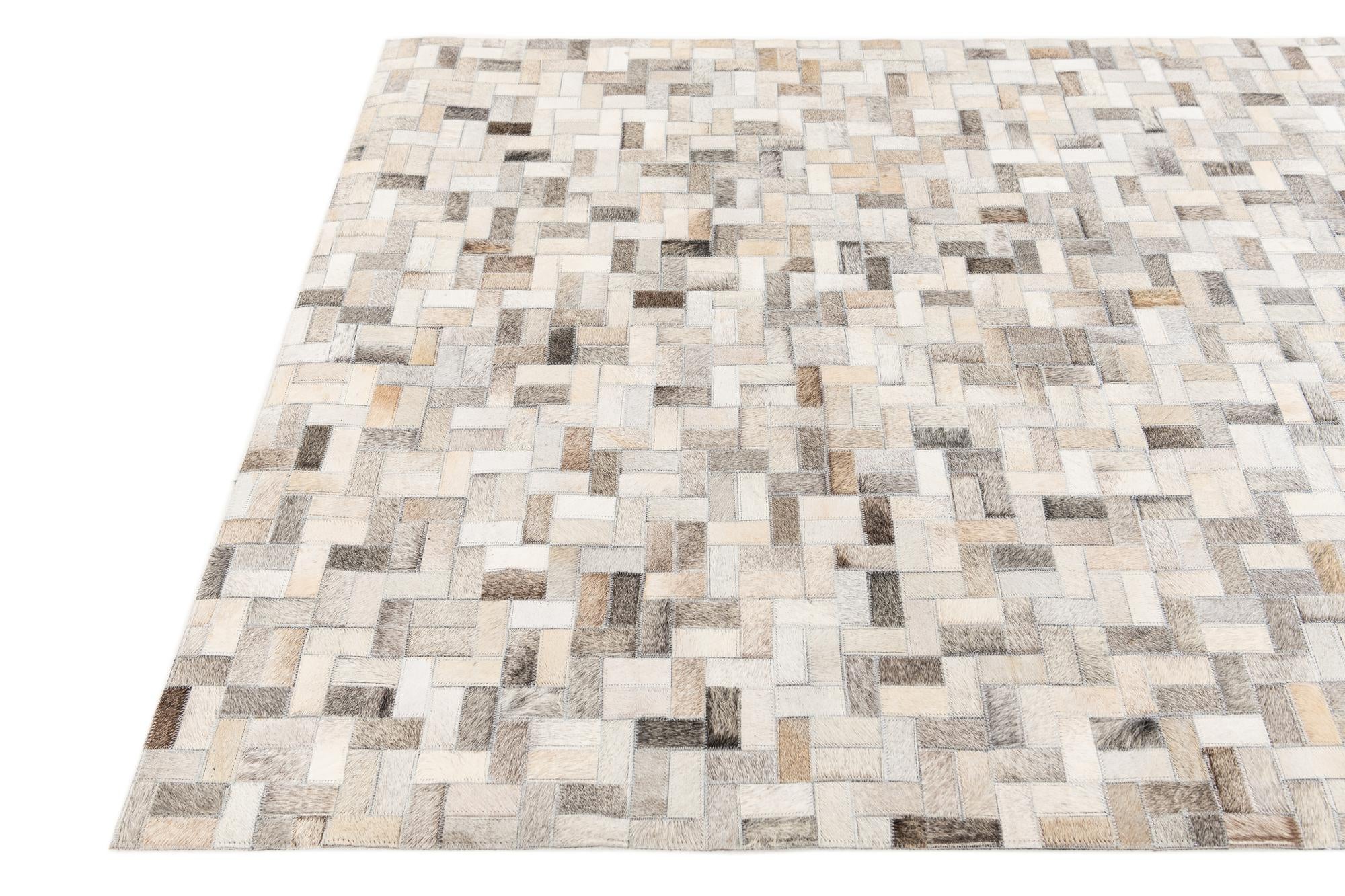 4' 1 x 6' 1 Cowhide Stocks Rug