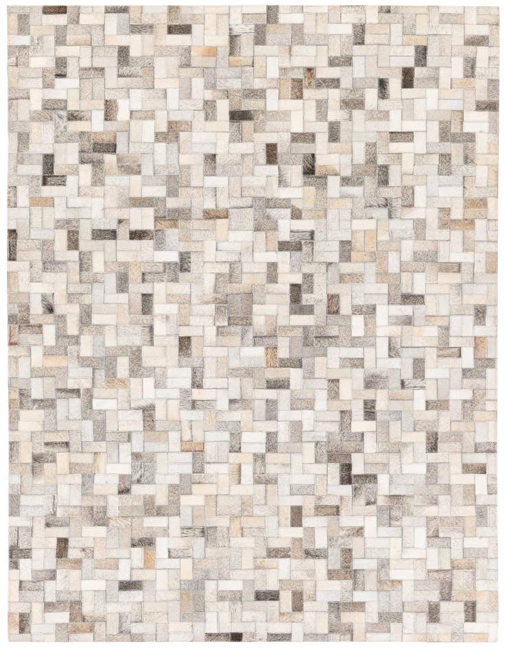 Detail image of 4' 1 x 6' 1 Cowhide Stocks Rug