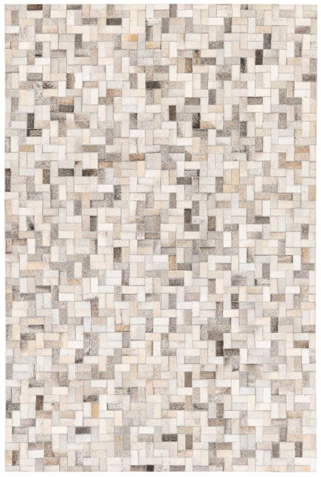 Detail image of 4' 1 x 6' 1 Cowhide Stocks Rug