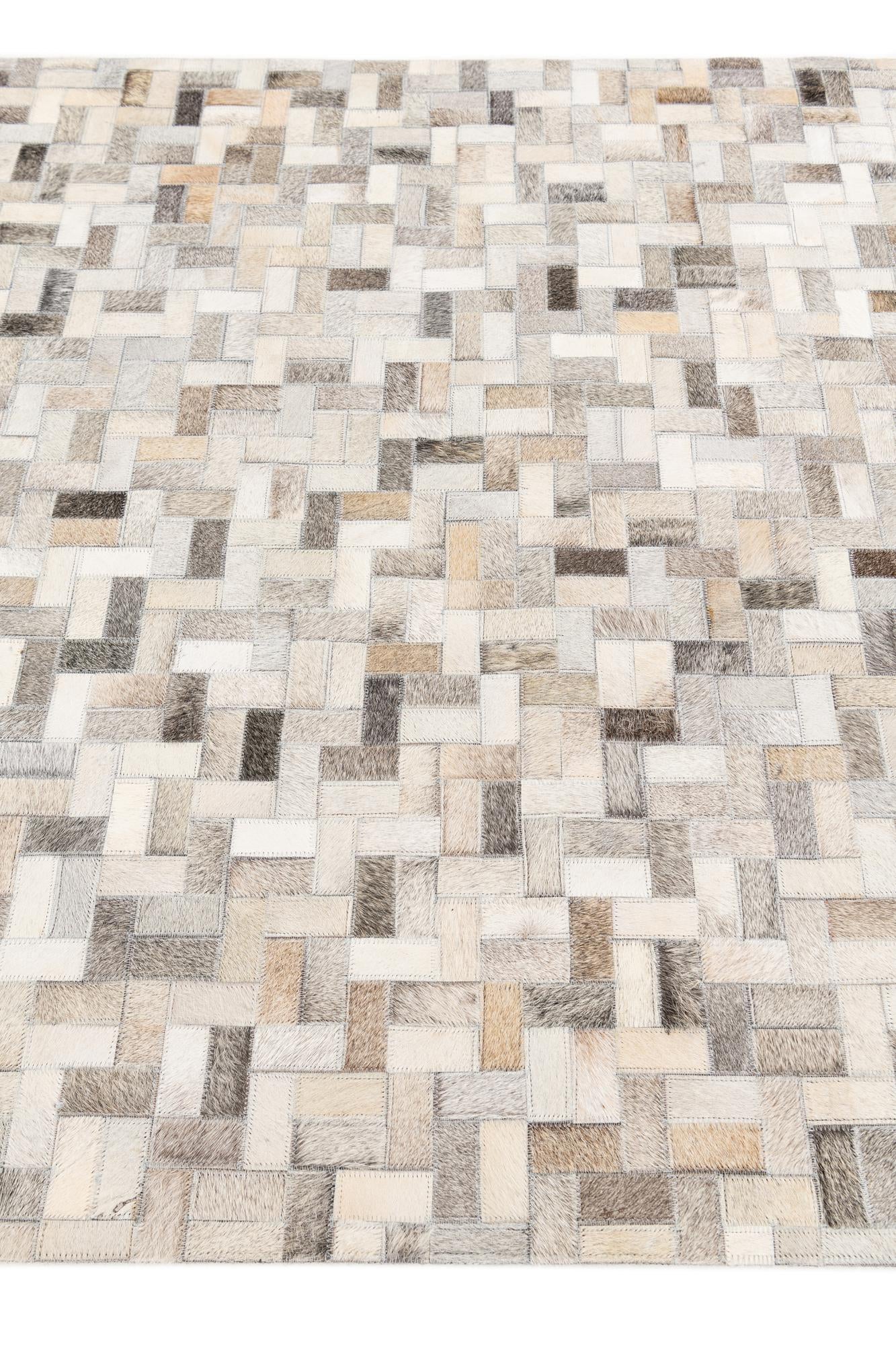 4' 1 x 5' 10 Cowhide Stocks Rug