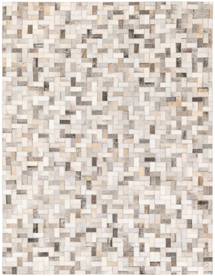 Detail image of 4' 1 x 5' 10 Cowhide Stocks Rug