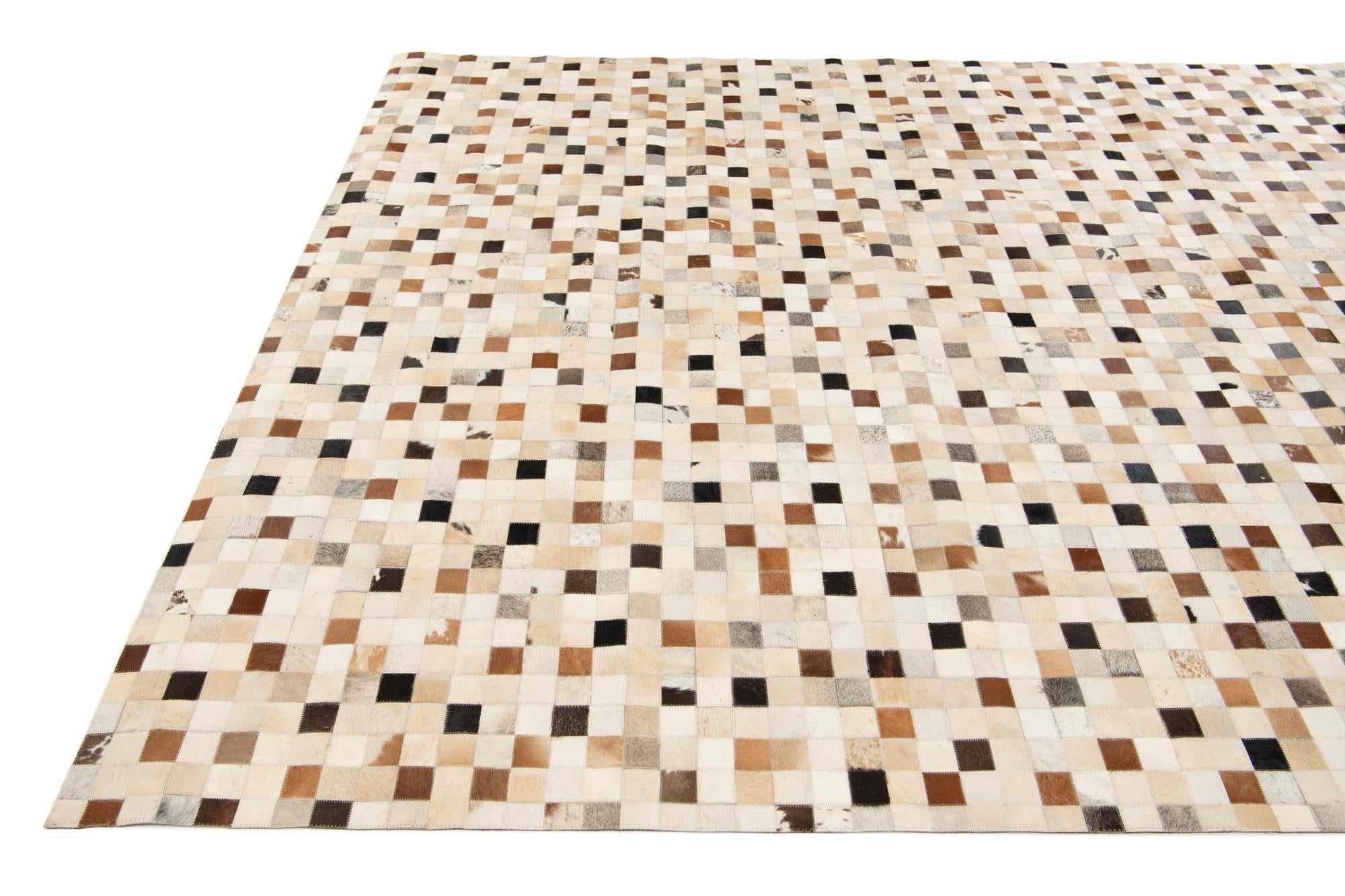 8' x 9' 9 Cowhide Stocks Rug