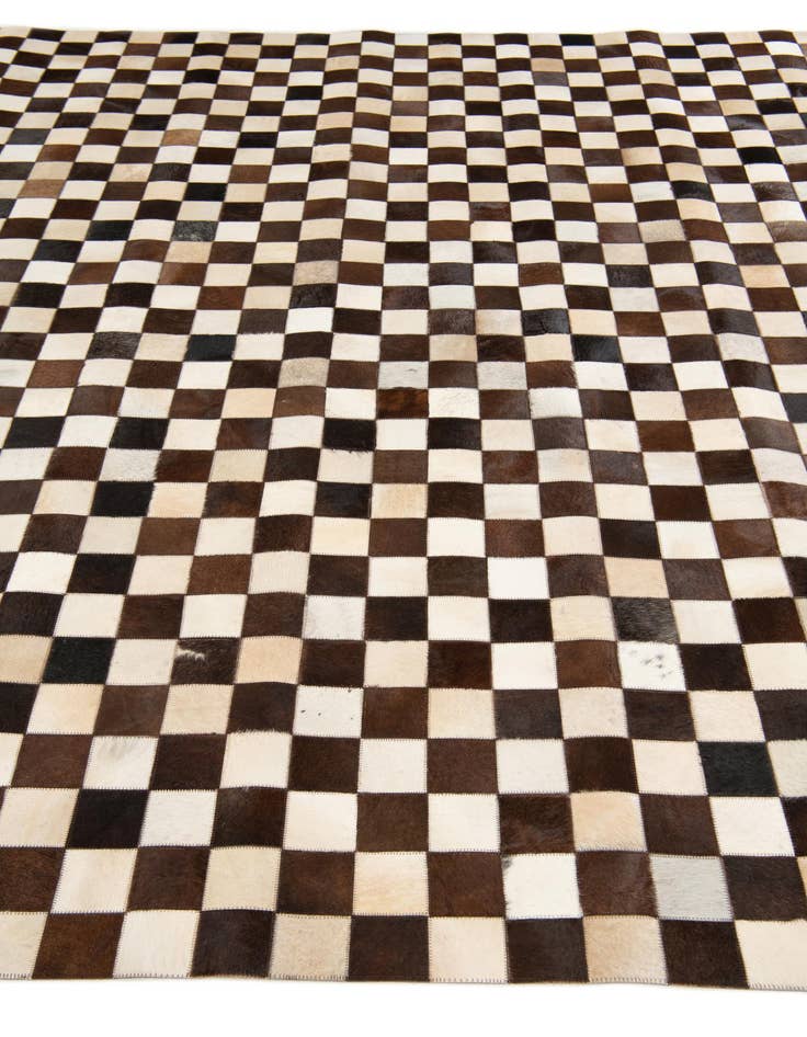 Detail image of 8' x 9' 10 Cowhide Stocks Rug