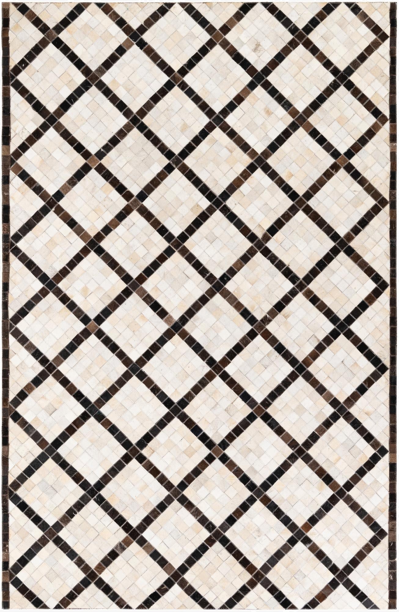 5' 2 x 8' Cowhide Stocks Rug