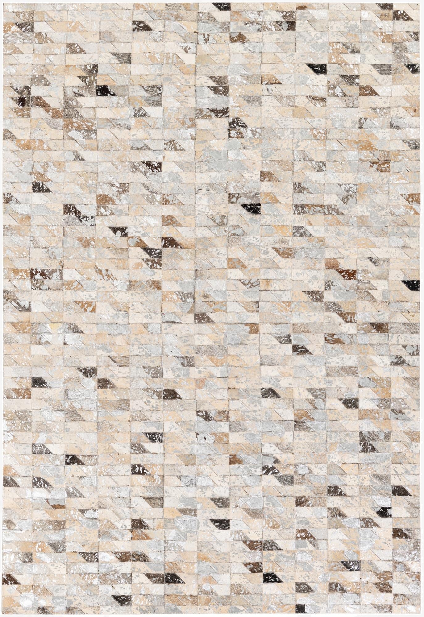 4' 6 x 6' 8 Cowhide Stocks Rug
