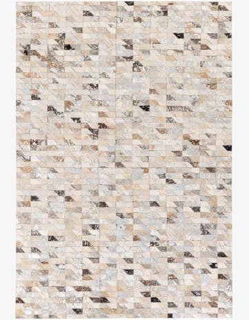 4' 6 x 6' 8 Cowhide Stocks Rug