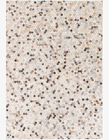 5' 3 x 7' 8 Cowhide Stocks Rug