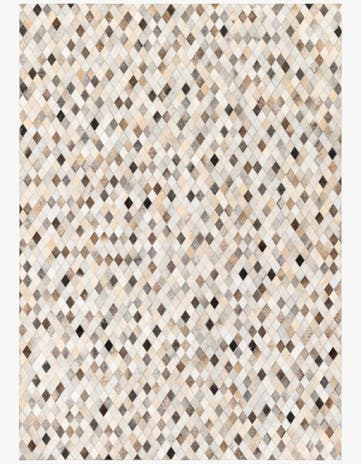 5' 7 x 8' Cowhide Stocks Rug