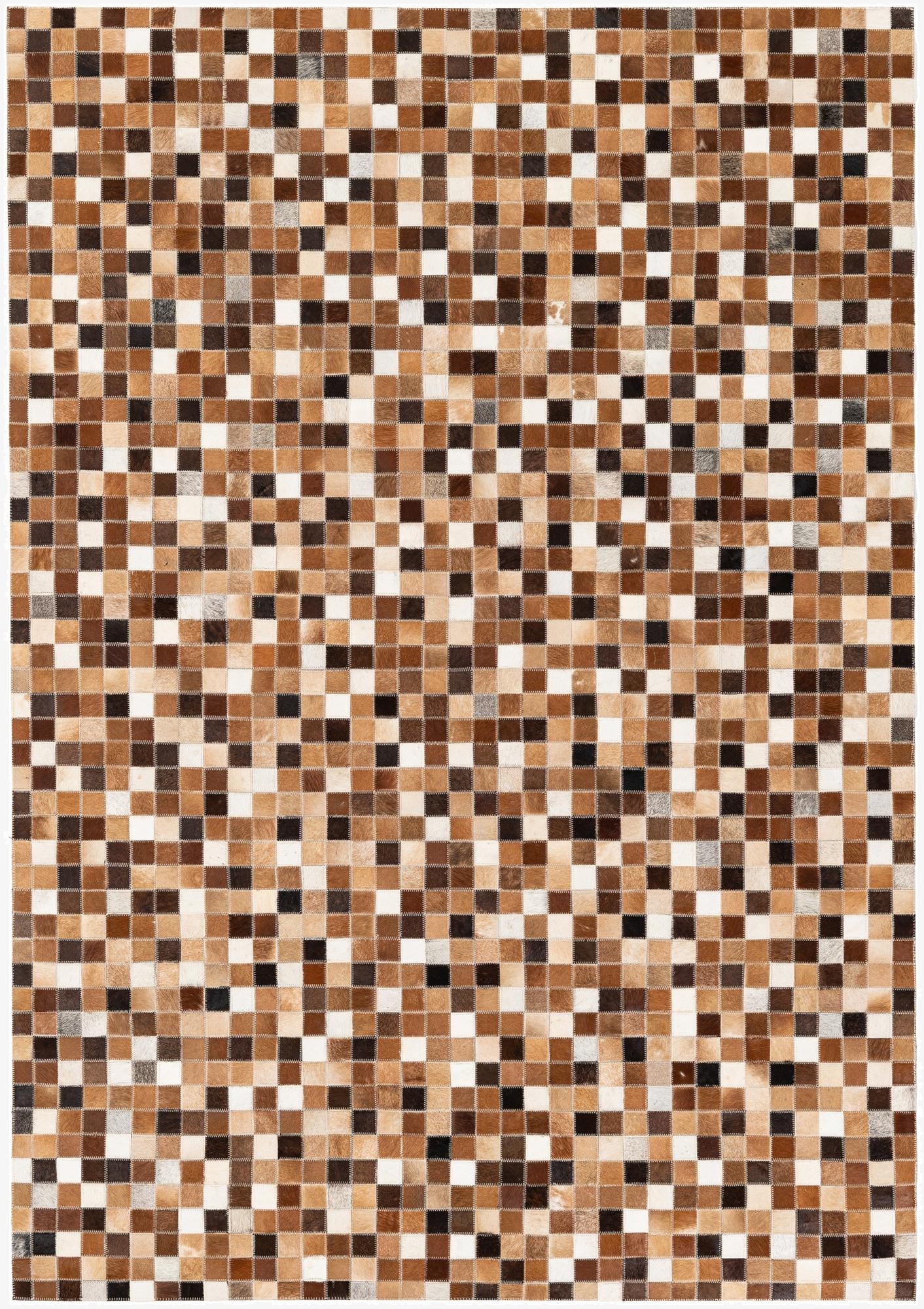 4' 7 x 6' 7 Cowhide Stocks Rug