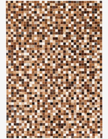 4' 7 x 6' 7 Cowhide Stocks Rug
