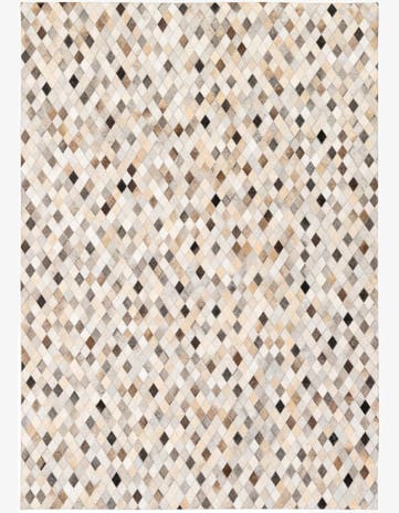 5' 7 x 7' 10 Cowhide Stocks Rug