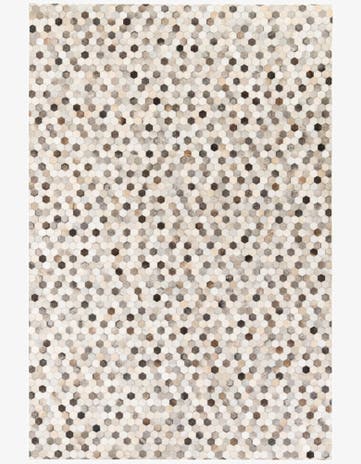 6' 8 x 10' Cowhide Stocks Rug