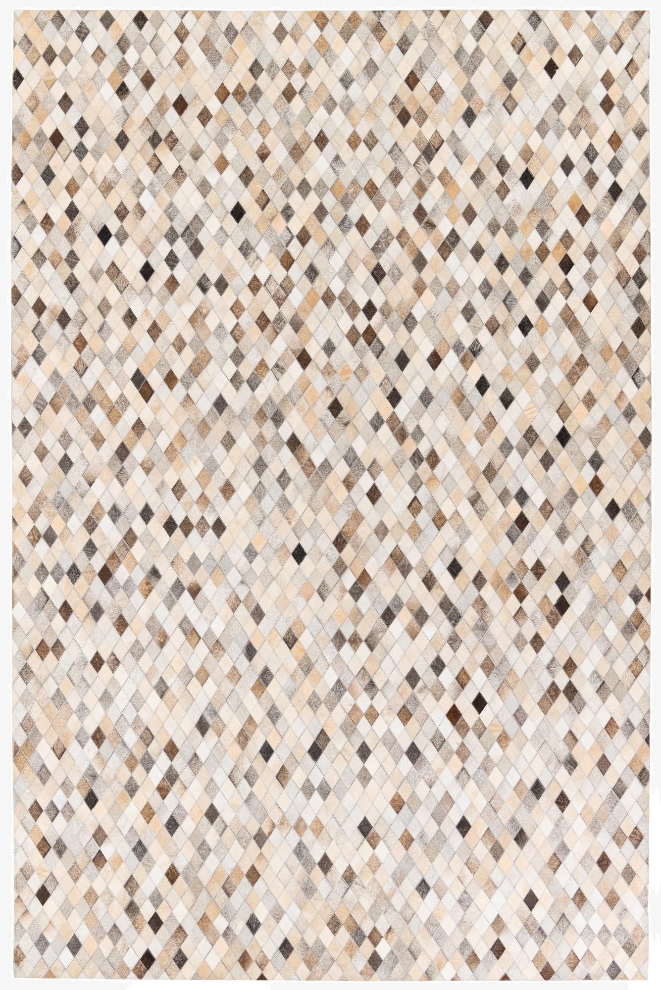 6' 7 x 9' 11 Cowhide Stocks Rug