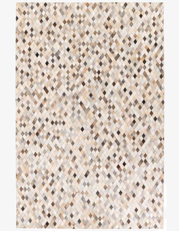 6' 7 x 9' 11 Cowhide Stocks Rug