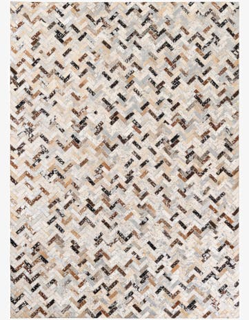 5' 3 x 7' 5 Cowhide Stocks Rug