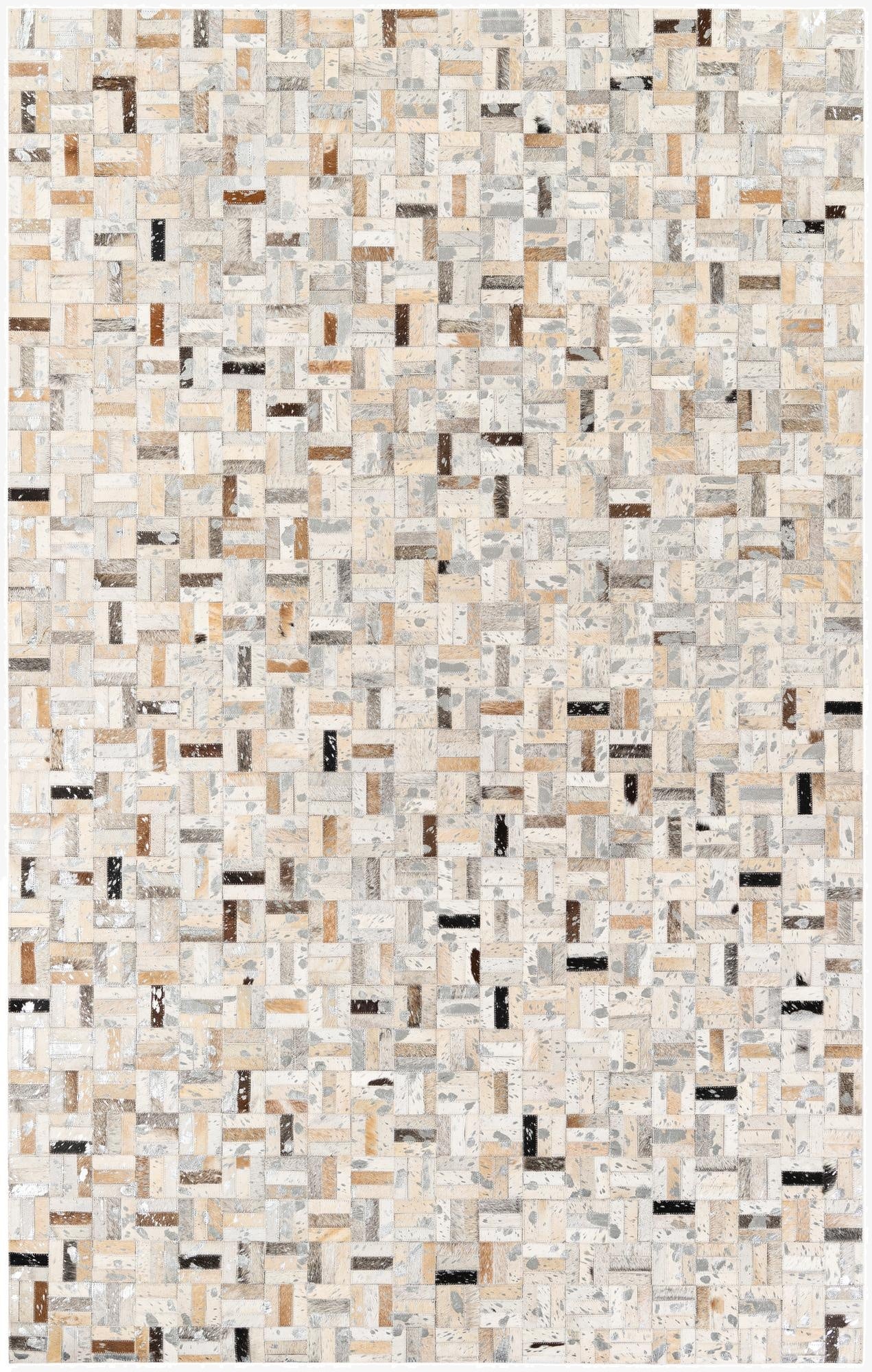 5' x 7' 11 Cowhide Stocks Rug