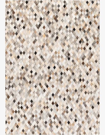 5' 7 x 7' 11 Cowhide Stocks Rug