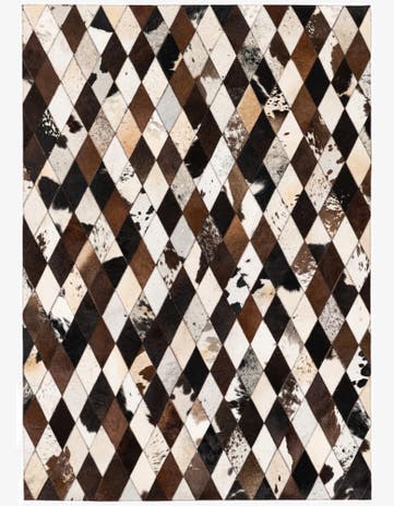 4' 1 x 5' 10 Cowhide Stocks Rug