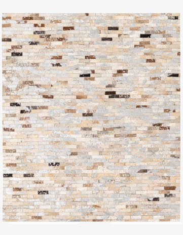 4' x 4' 8 Cowhide Stocks Rug