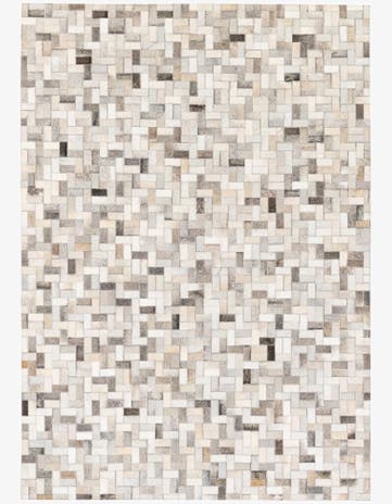 4' 7 x 6' 7 Cowhide Stocks Rug