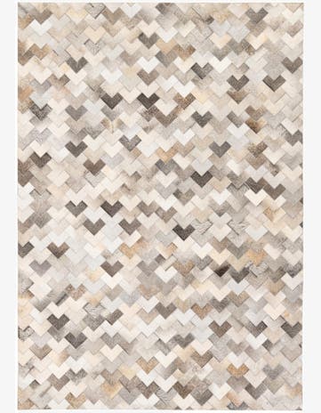 5' 7 x 7' 10 Cowhide Stocks Rug