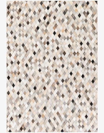 4' 7 x 6' 6 Cowhide Stocks Rug