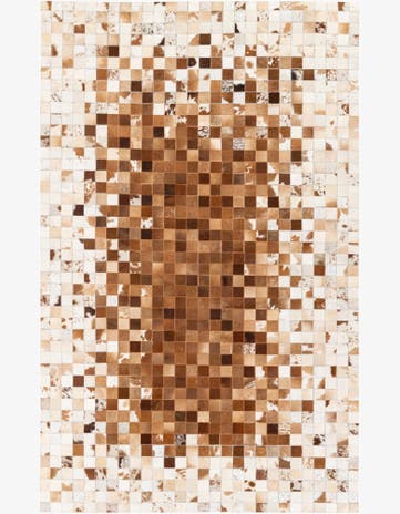 4' 11 x 7' 9 Cowhide Stocks Rug