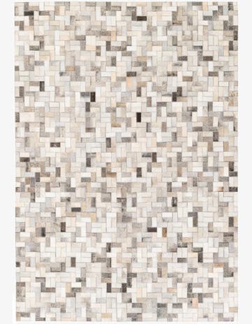 4' 7 x 6' 6 Cowhide Stocks Rug
