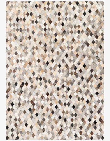 4' 8 x 6' 7 Cowhide Stocks Rug