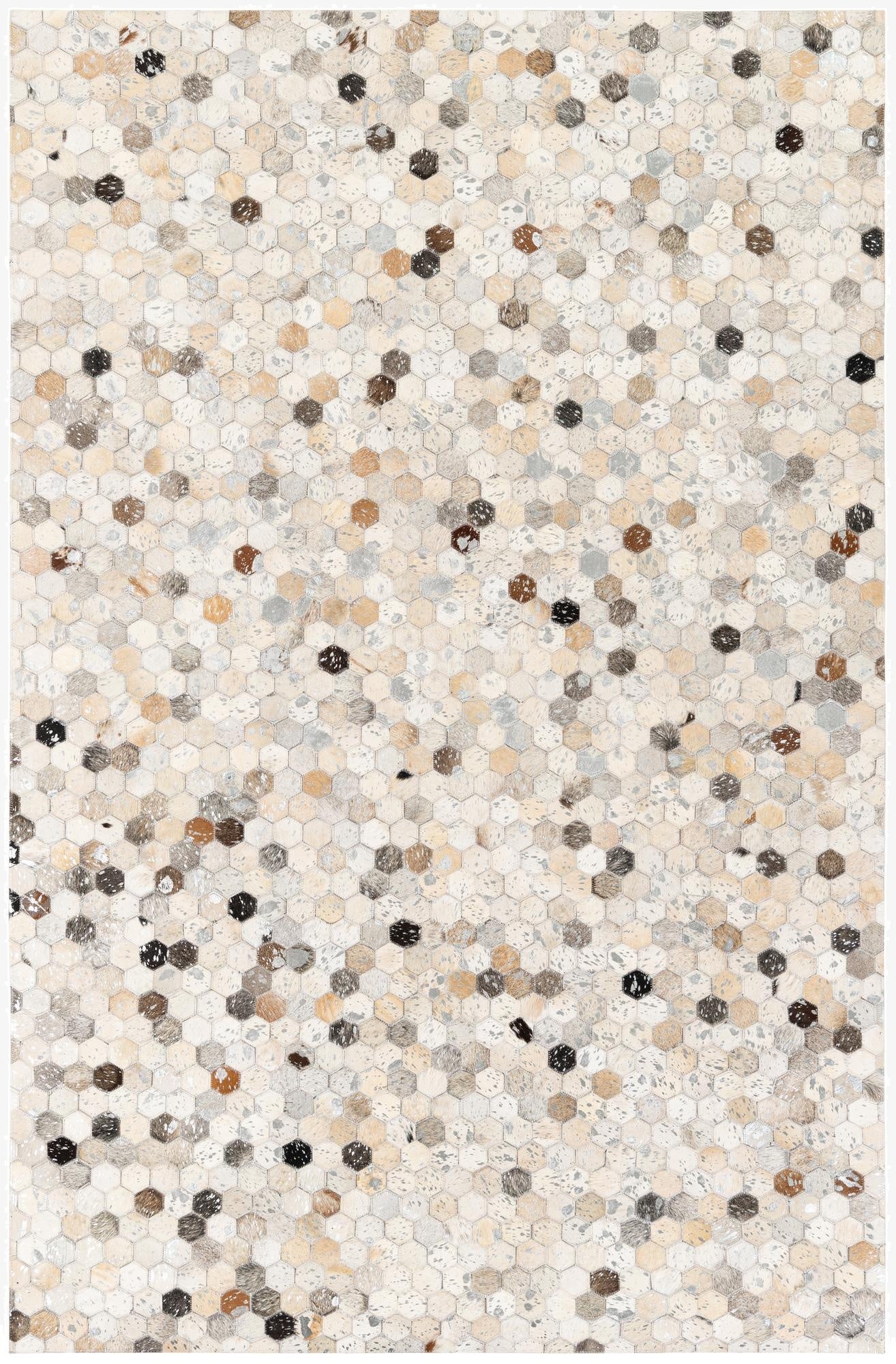 5' x 7' 9 Cowhide Stocks Rug