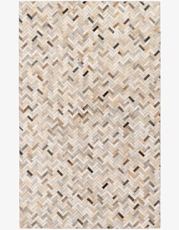 4' 10 x 7' 10 Cowhide Stocks Rug