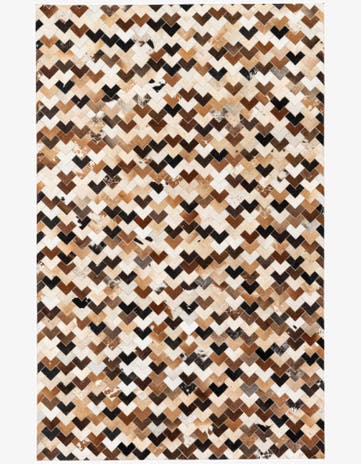 5' 1 x 8' Cowhide Stocks Rug