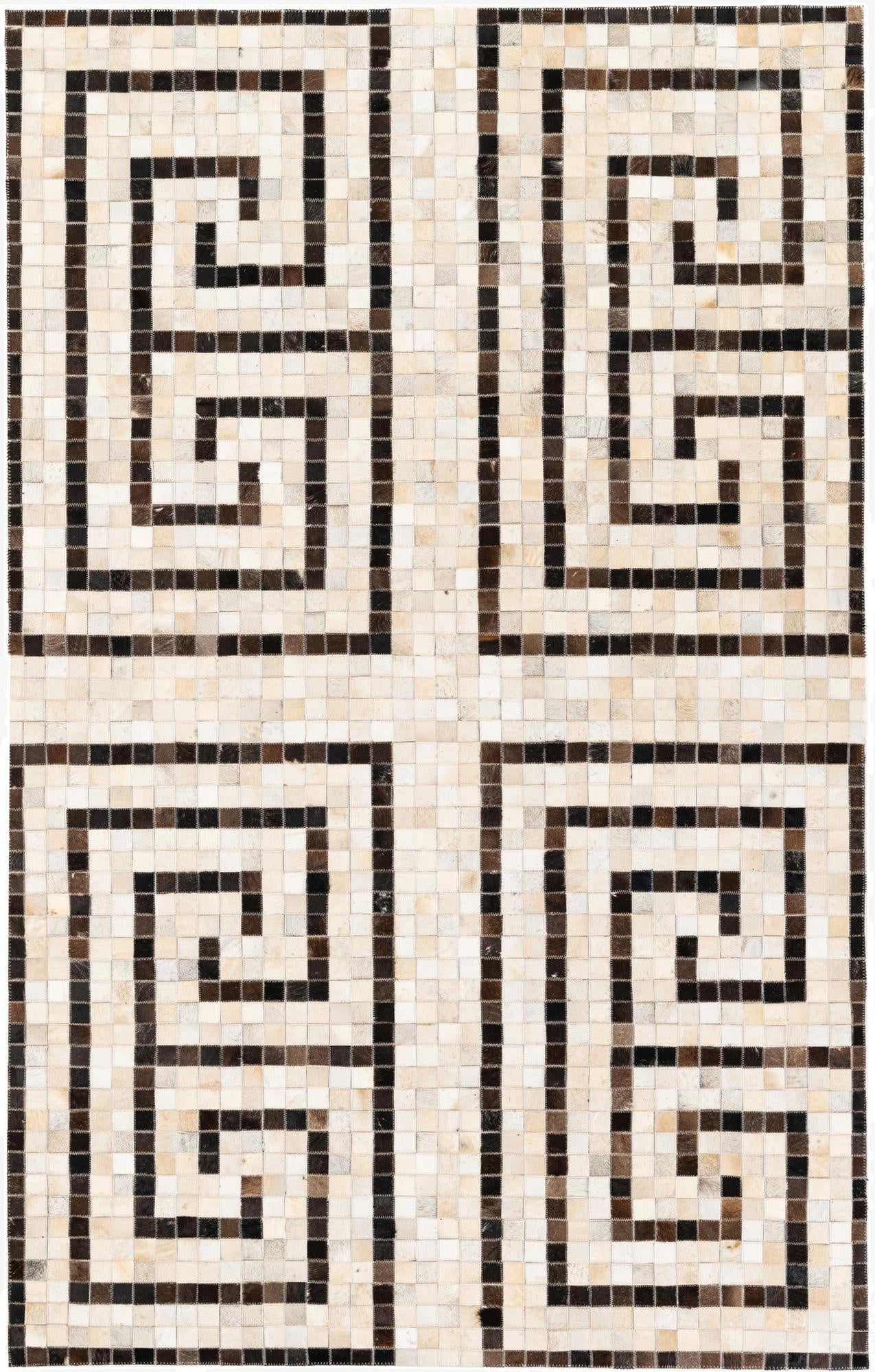 5' 1 x 8' Cowhide Stocks Rug